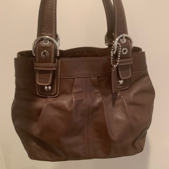 Brown Coach Tote Bag - Picture 1 of 5